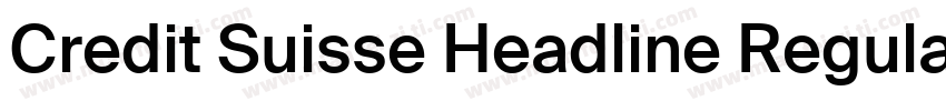Credit Suisse Headline Regular字体转换